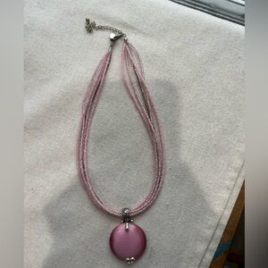 Elegant Pink Beaded Necklace